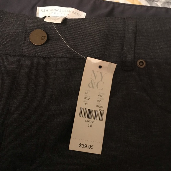 NWT NY&COMPANY Stretch Grey Dress Pants Size:14 - Picture 2 of 2